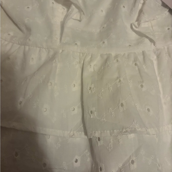 White Eyelet Ruffle Blouse - Picture 2 of 6